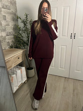Load image into Gallery viewer, Noelle Burgundy Top &amp; Pants Set
