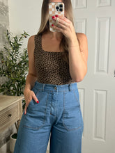 Load image into Gallery viewer, Brianna Leopard Square Neck Bodysuit

