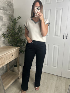 Boderline Chic Off White Top