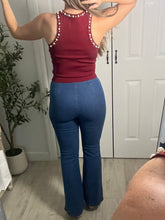 Load image into Gallery viewer, Pearly Swirly Tank Top Red
