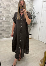 Load image into Gallery viewer, Marley Chocolate Linen Dress
