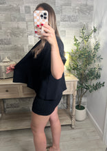 Load image into Gallery viewer, Cotton Slub Oversized Tee Black
