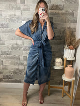 Load image into Gallery viewer, RESTOCK Tuscany Button Down Denim Dress
