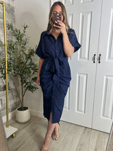 Load image into Gallery viewer, Tropics Navy Dress
