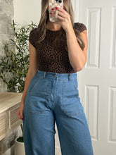 Load image into Gallery viewer, Suzy Leopard Round Neck Bodysuit
