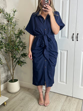 Load image into Gallery viewer, Tropics Navy Dress
