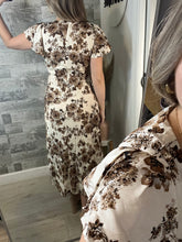 Load image into Gallery viewer, RESTOCK Timeless Ivory Brown Floral Dress
