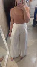 Load and play video in Gallery viewer, Sandy White Wide Leg Pants
