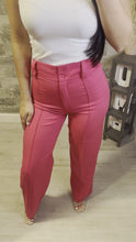 Load and play video in Gallery viewer, Fuchsia High Waisted Pants
