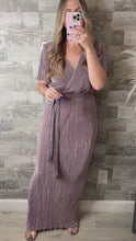 Load and play video in Gallery viewer, All For Love Mauve Pleated Dress
