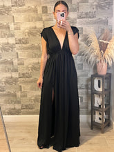 Load image into Gallery viewer, Twisted Soul Black Maxi Dress

